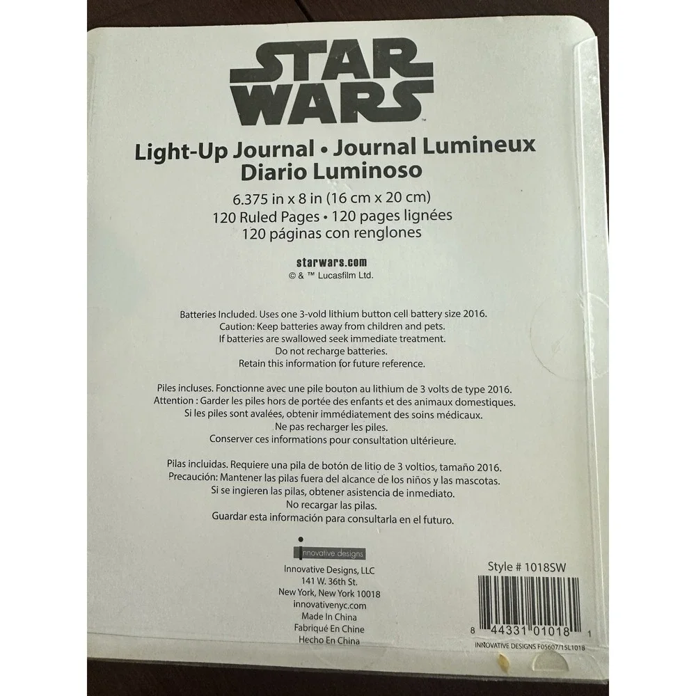 Star Wars General Phasma Innovative Designs Light-Up Journal & Puzzle Eraser PAC